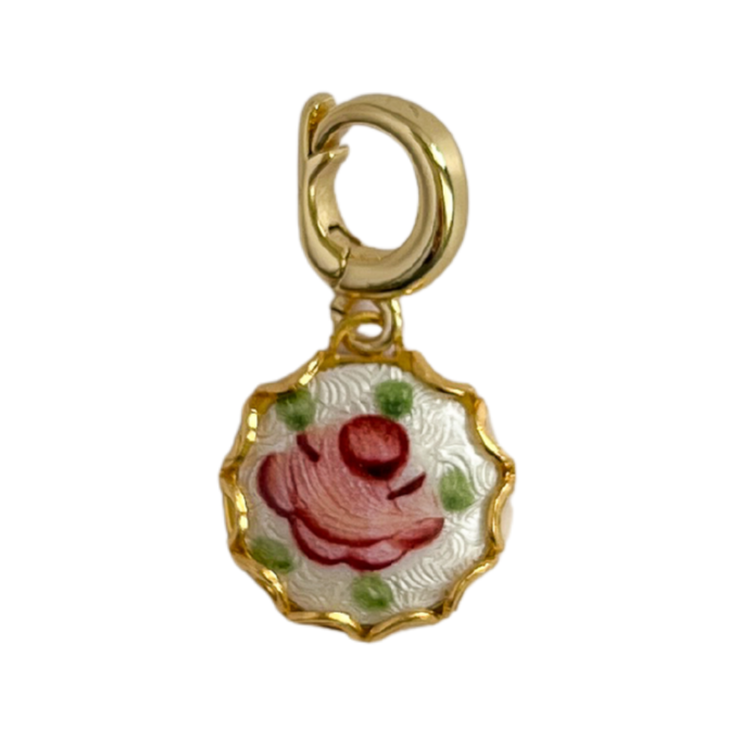 Shabby Chic Floral Clip-On Charm
