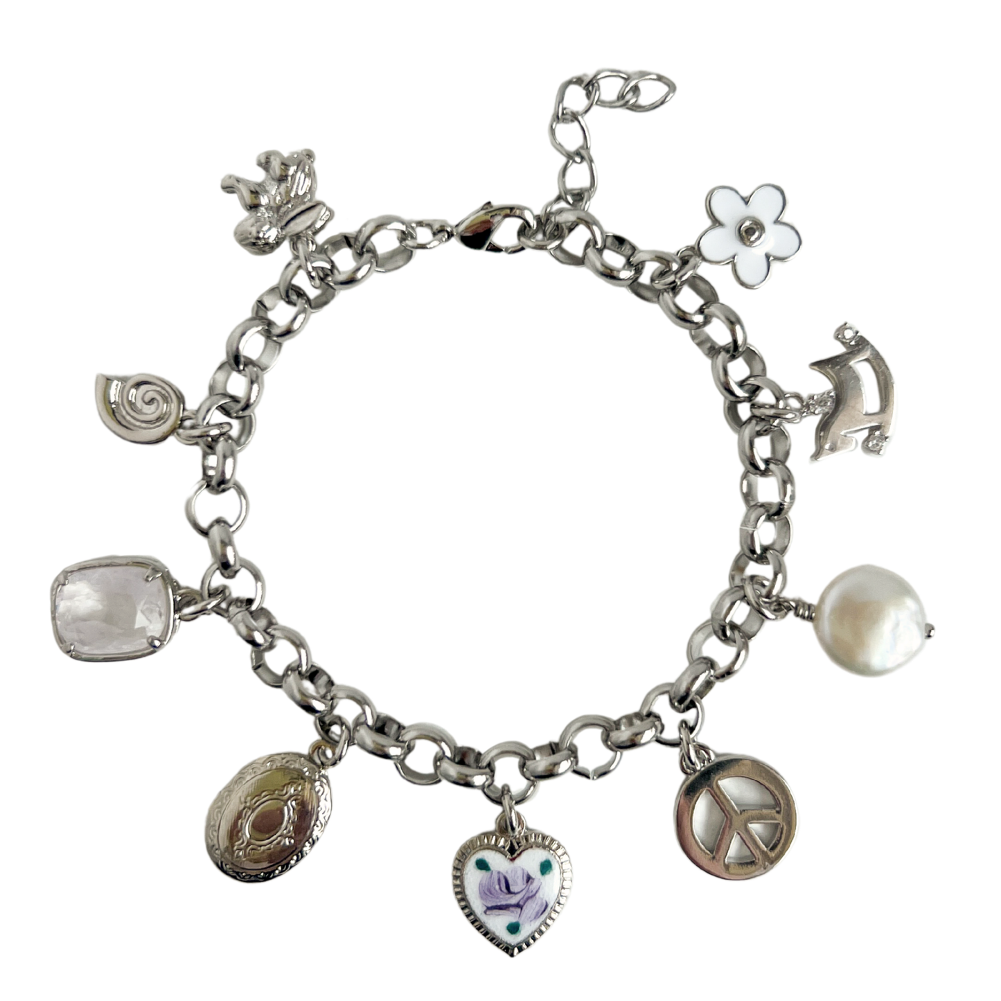 Marlow Silver Charm Bracelet