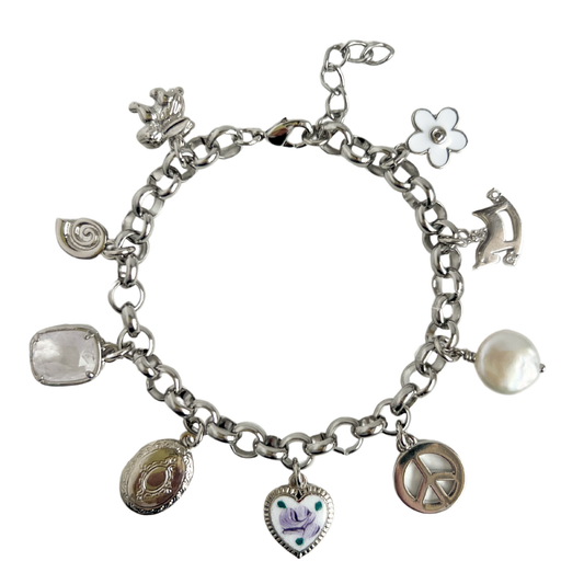 Marlow Silver Charm Bracelet