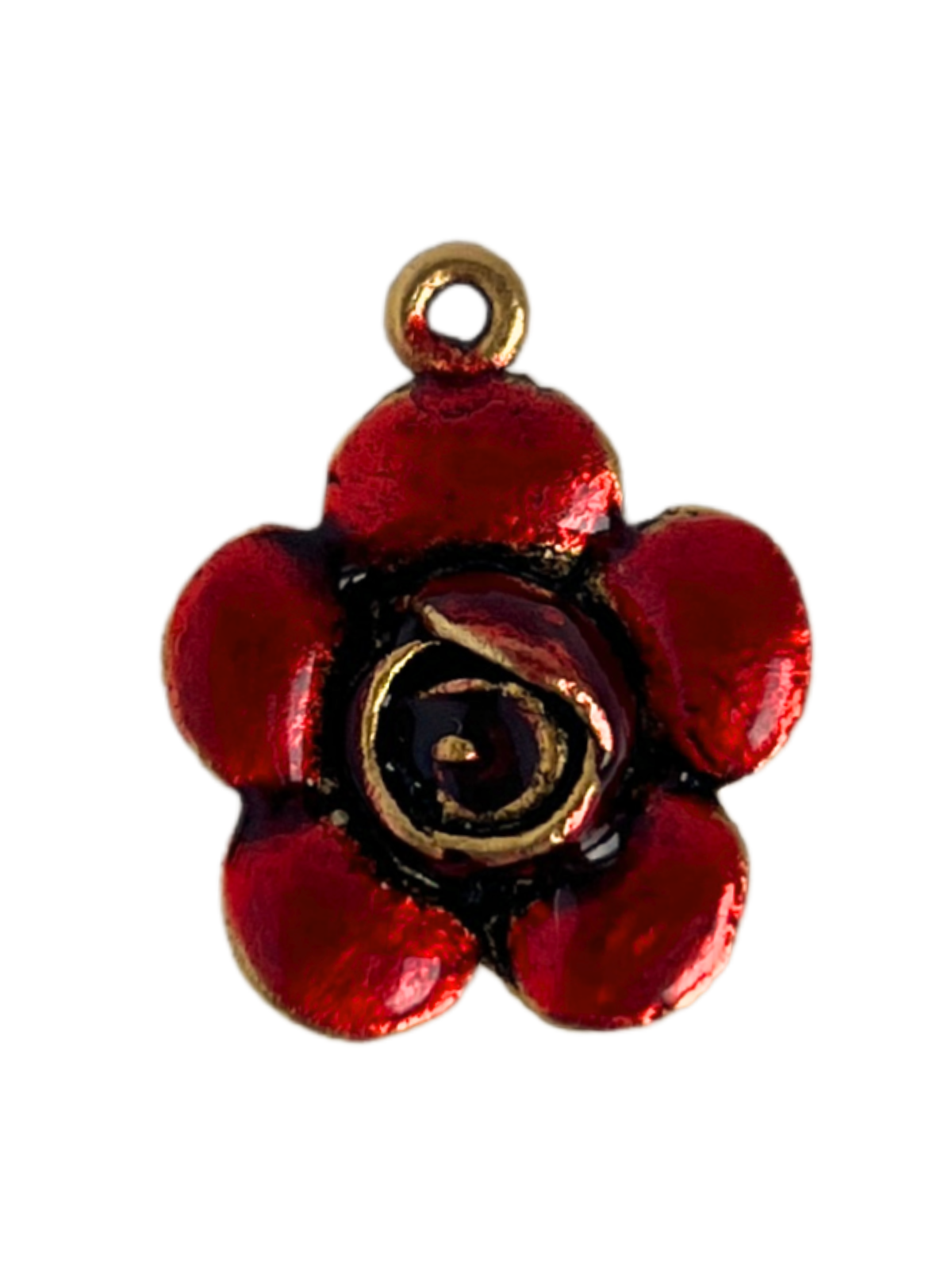 Red Enamel Flower