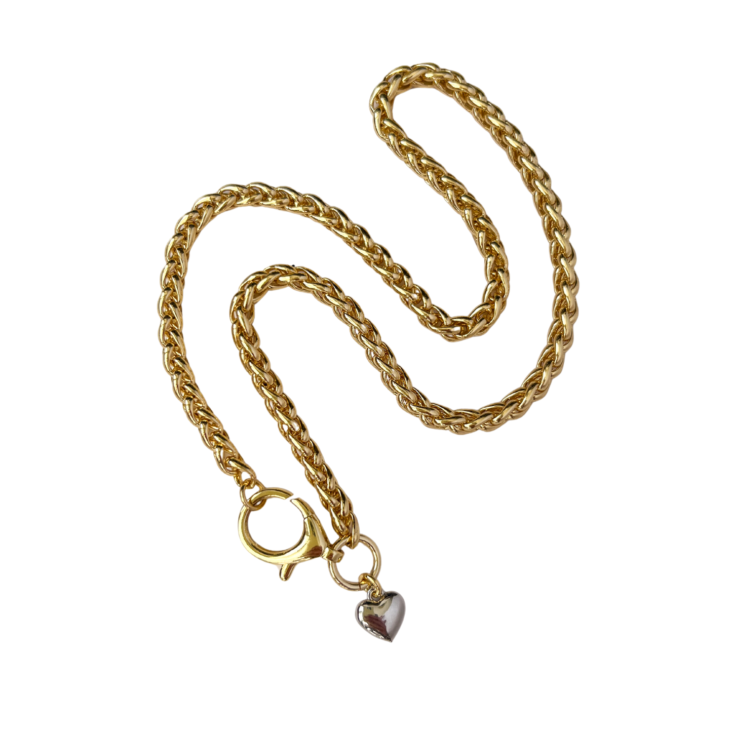 Mixed Metal Heart Necklace