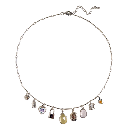 Maggie Silver Charm Necklace