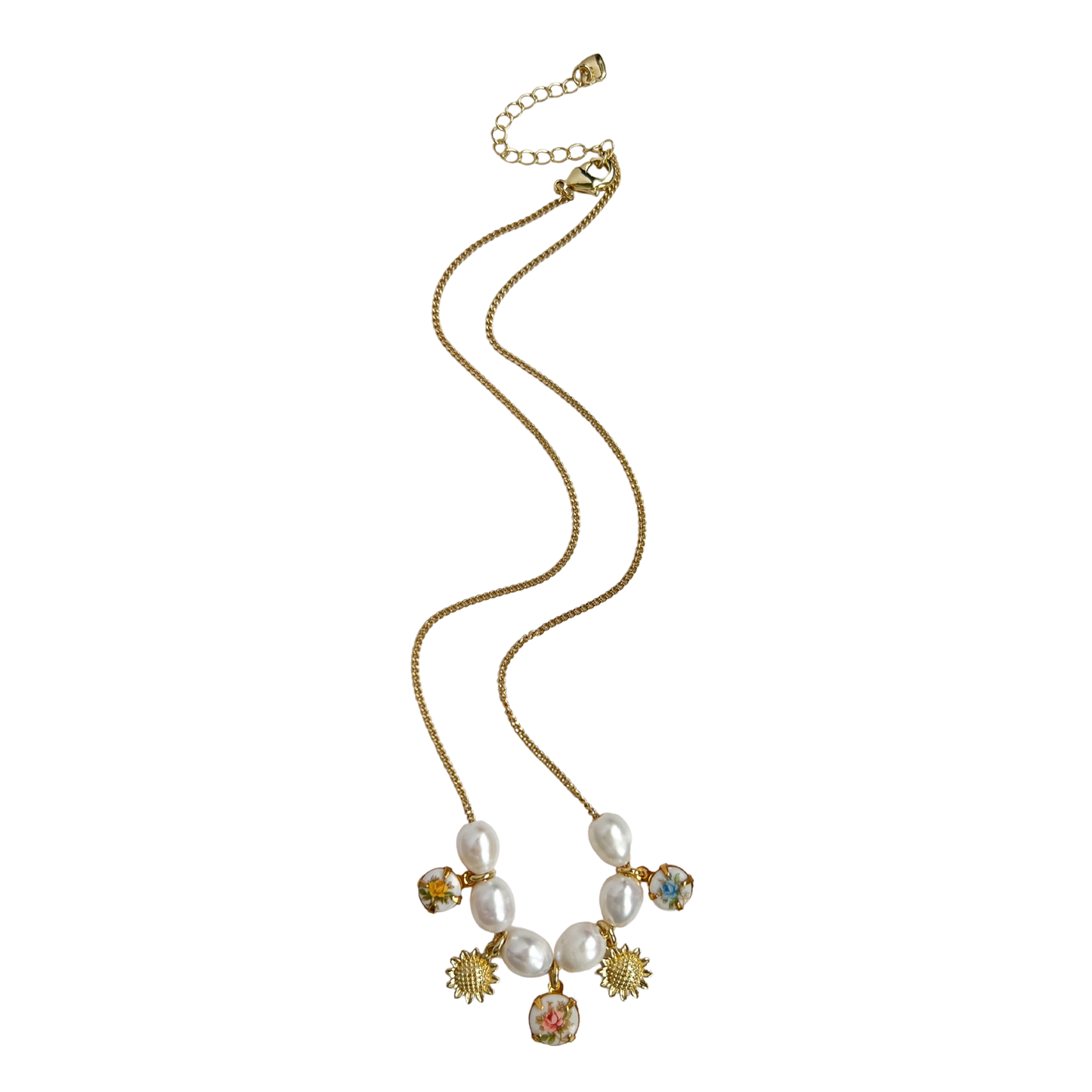 Floris Vintage Pearl Charm Necklace