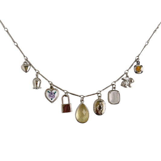 Maggie Silver Charm Necklace