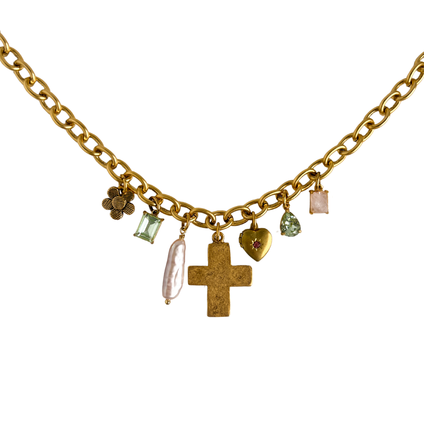 Sage Vintage Charm Necklace