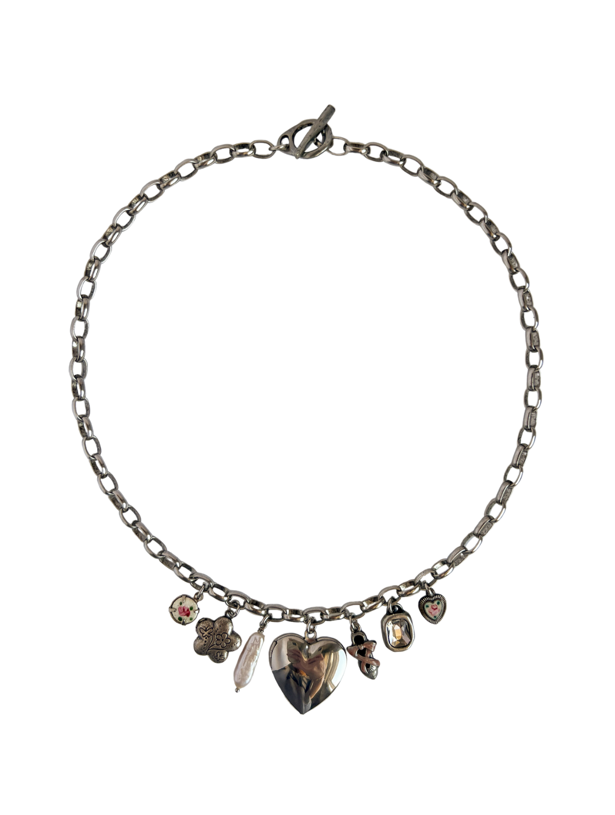 Eva Silver Charm Necklace