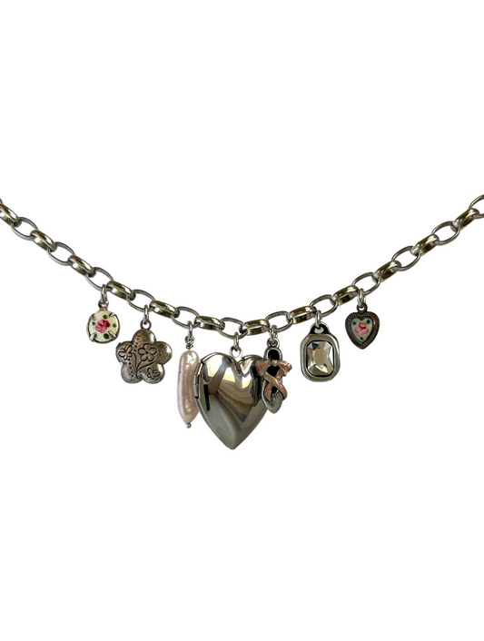 Eva Silver Charm Necklace