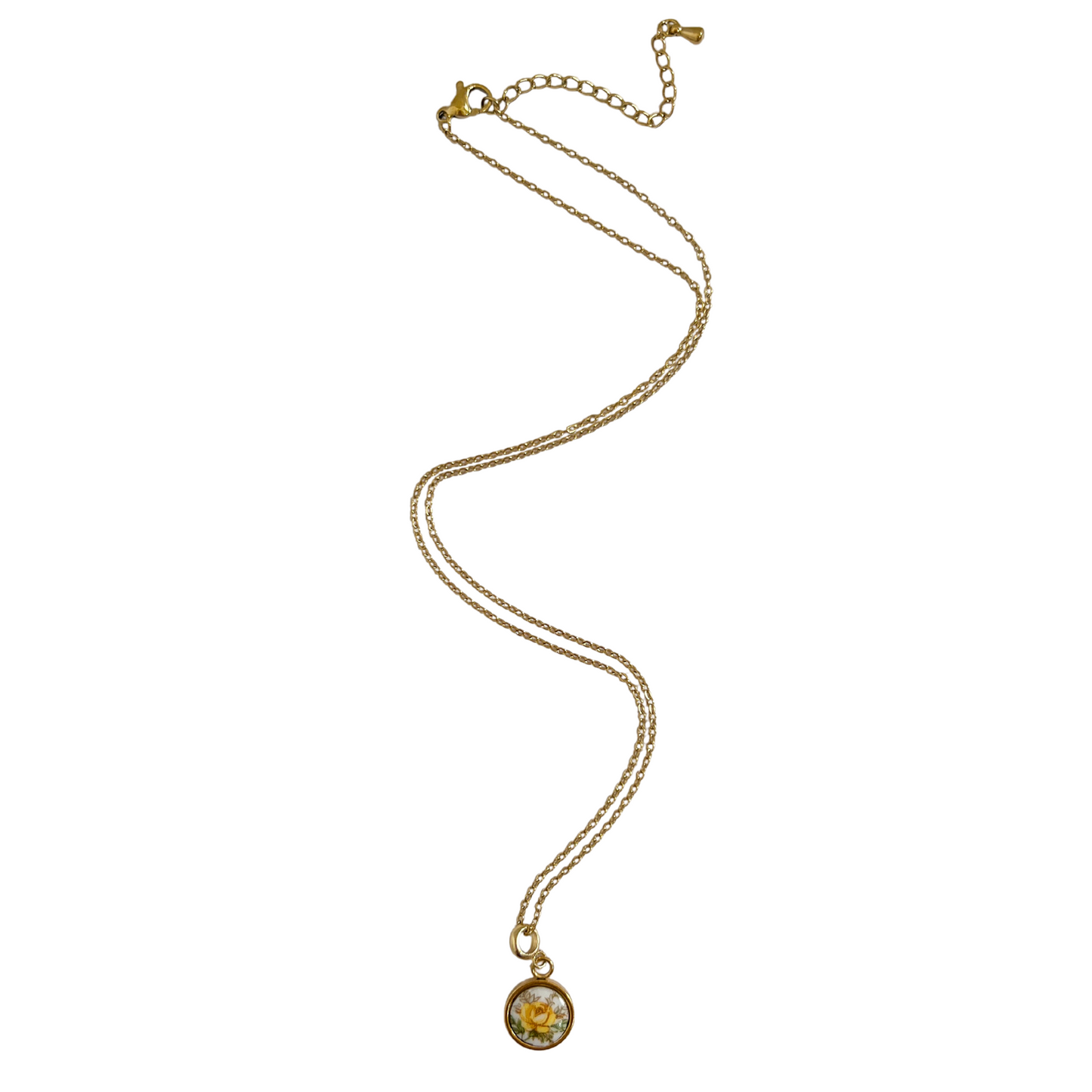 Yellow Rose Necklace
