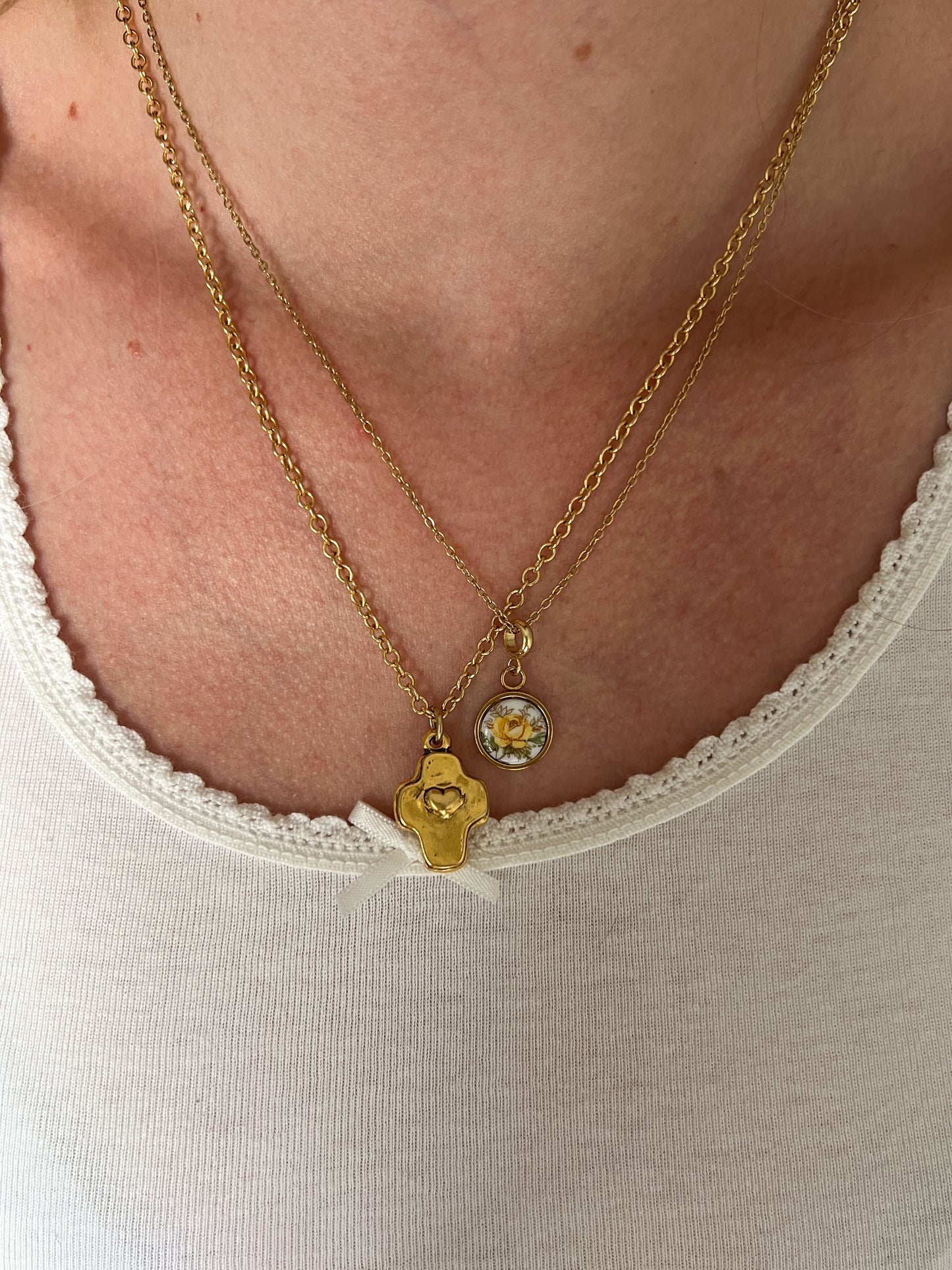 Yellow Rose Necklace