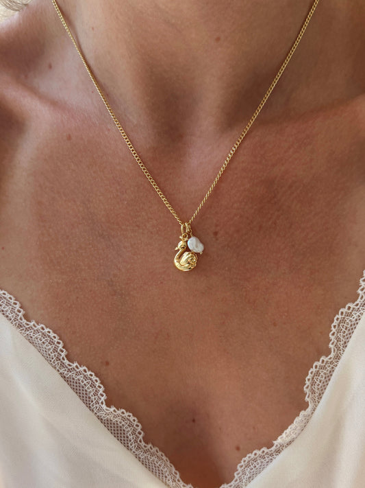 Gold Swan Necklace
