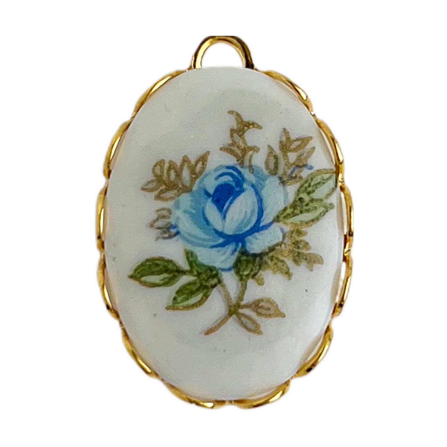 Blue Floral Pendant (V)