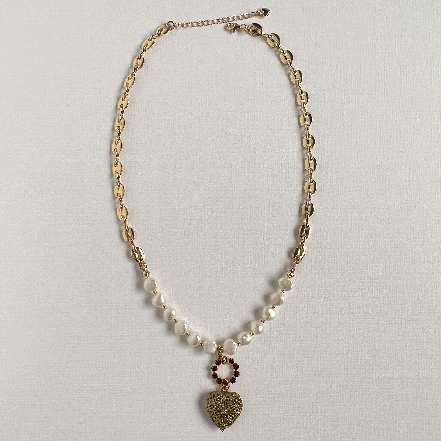 Ruby Locket Necklace