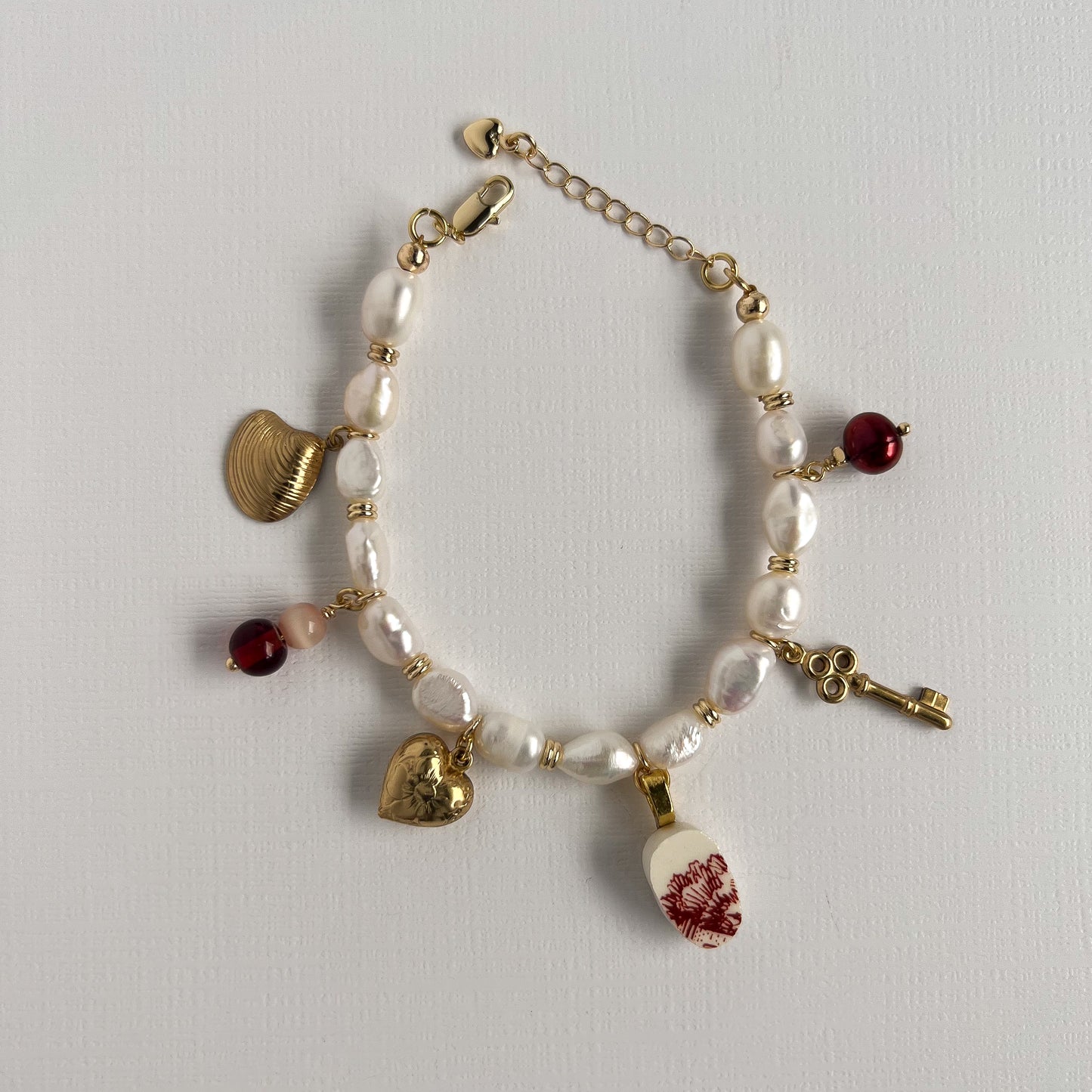 Morocco Pearl Charm Bracelet