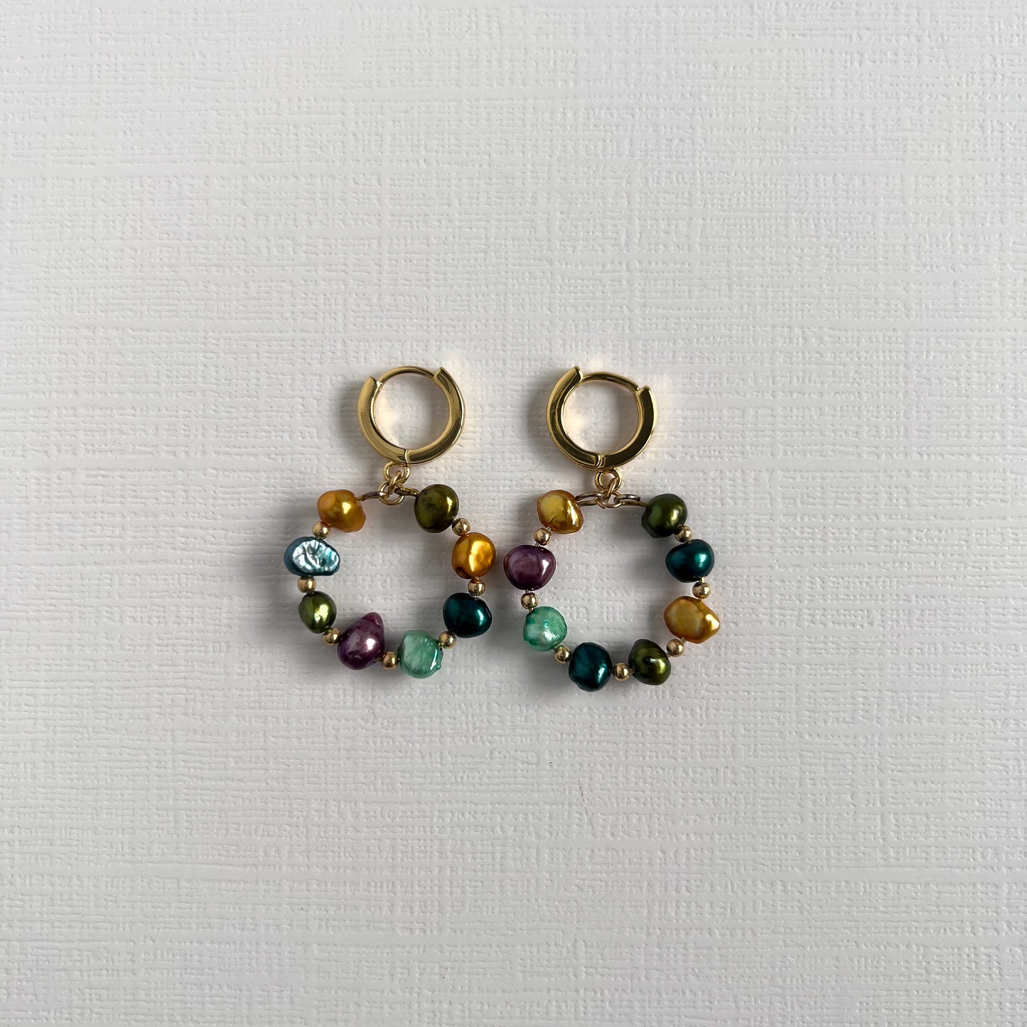 Mixed Pearl Hoops