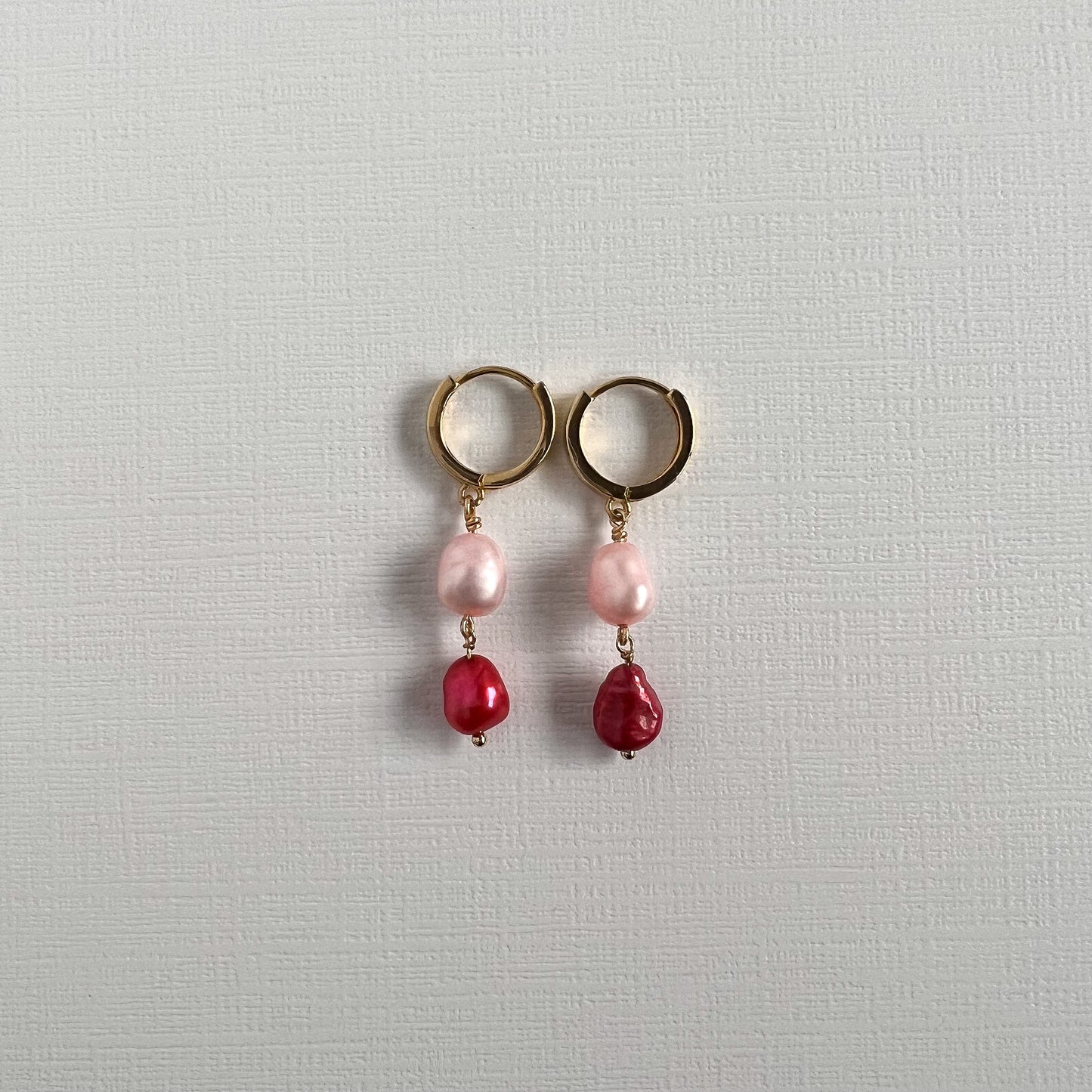 Dangle Hoops - Red