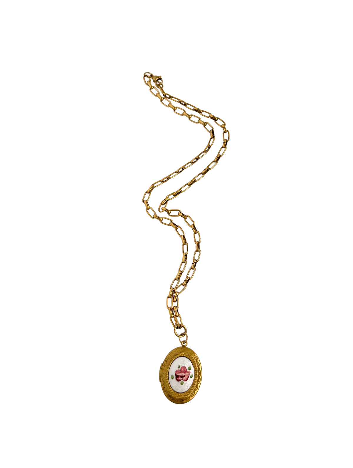 Lilah Vintage Floral Pendant Necklace