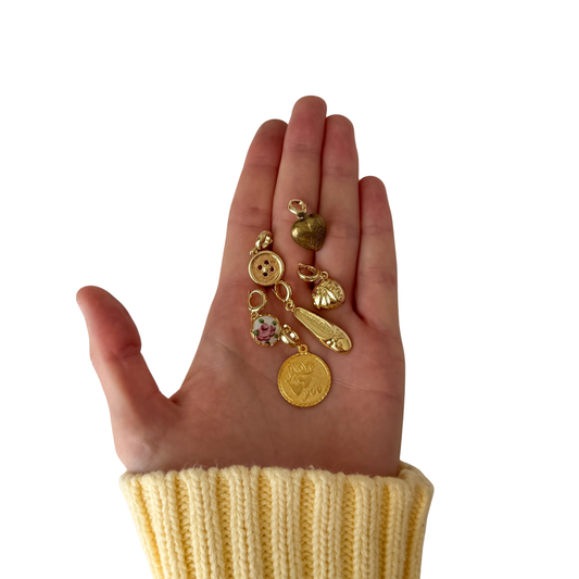 Button Clip On Charm