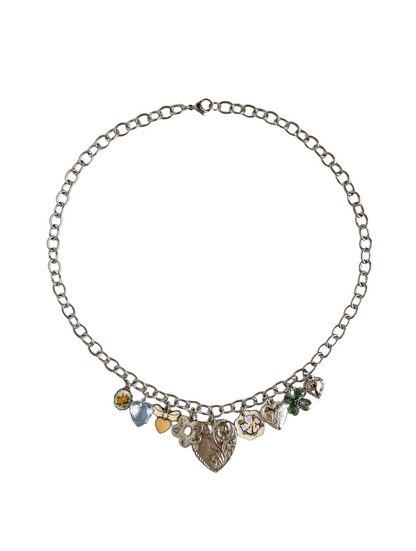 Adria Silver Vintage Charm Necklace