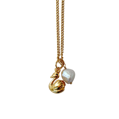 Gold Swan Necklace