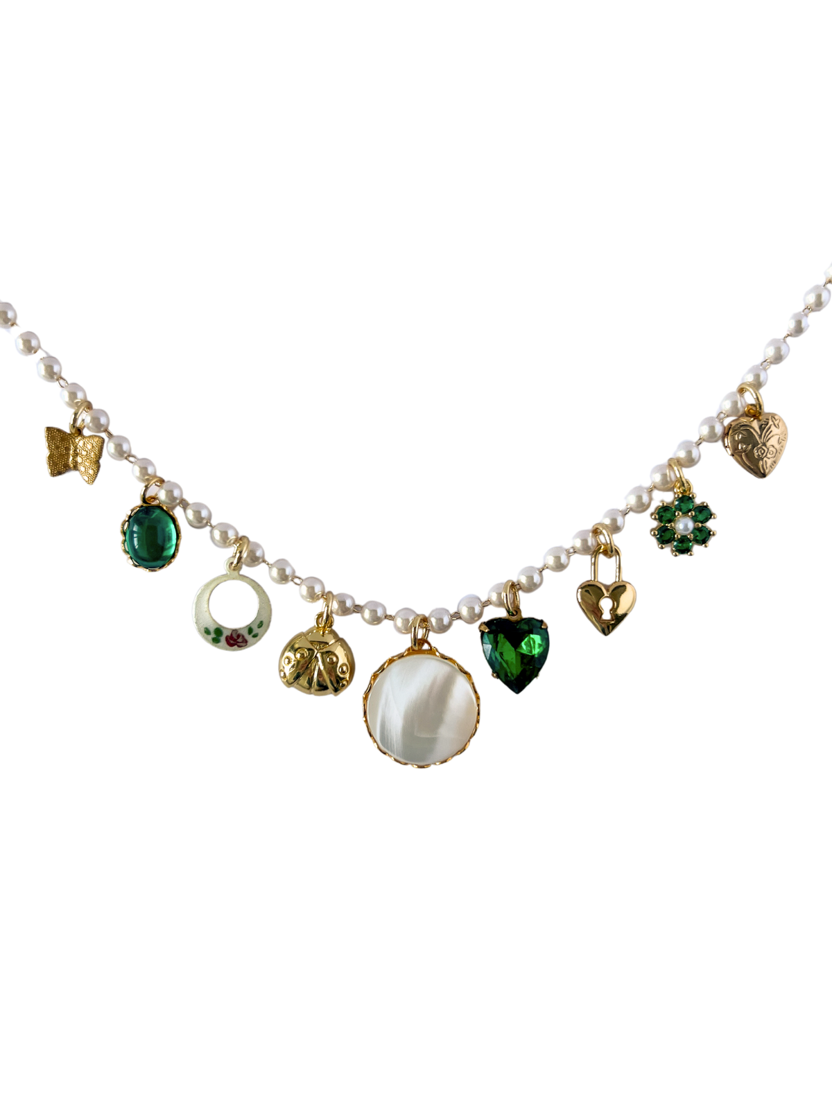 Emerald Charm Necklace