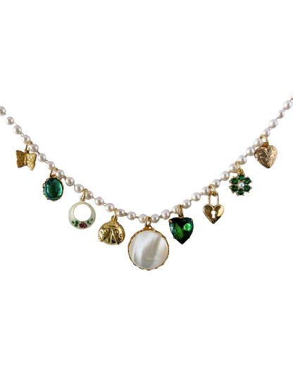 Emerald Charm Necklace