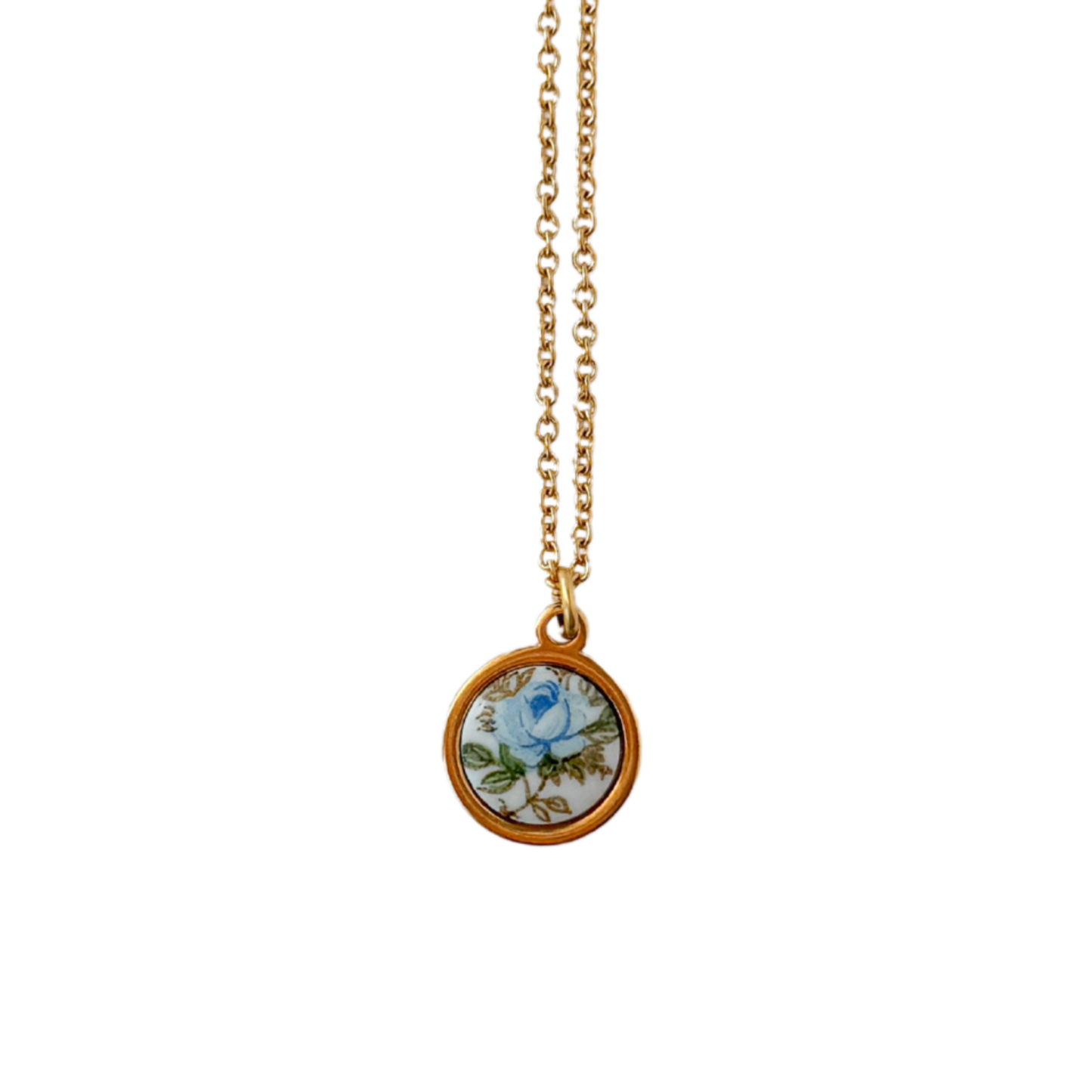 Blue Rose Necklace – Elegant Flair