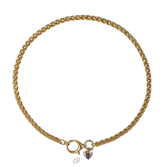 Mixed Metal Heart Necklace