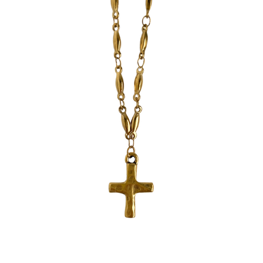 Antiqued Cross Necklace