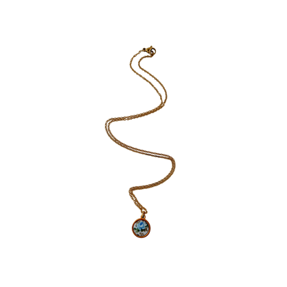Blue Rose Necklace