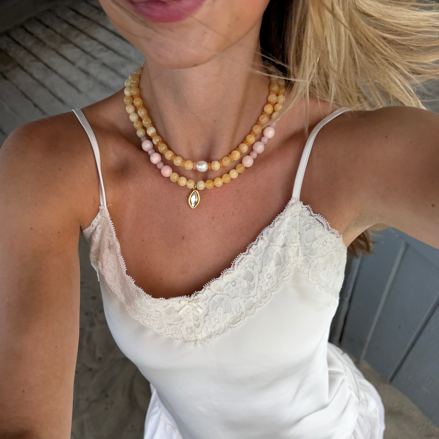 Honey Peach Necklace