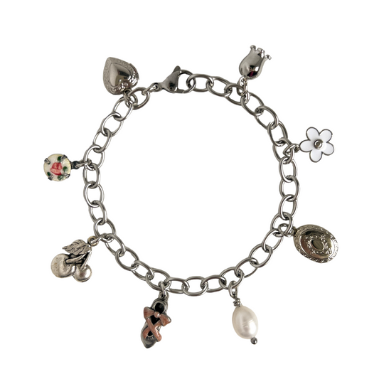 Mila Silver Charm Bracelet