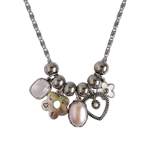 Mara Beaded Charm Necklace