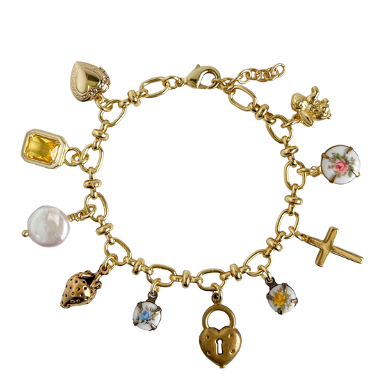 Floral Bloom Charm Bracelet