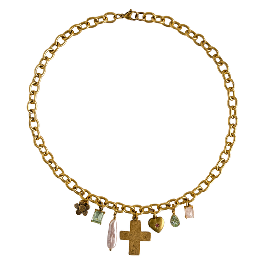 Sage Vintage Charm Necklace