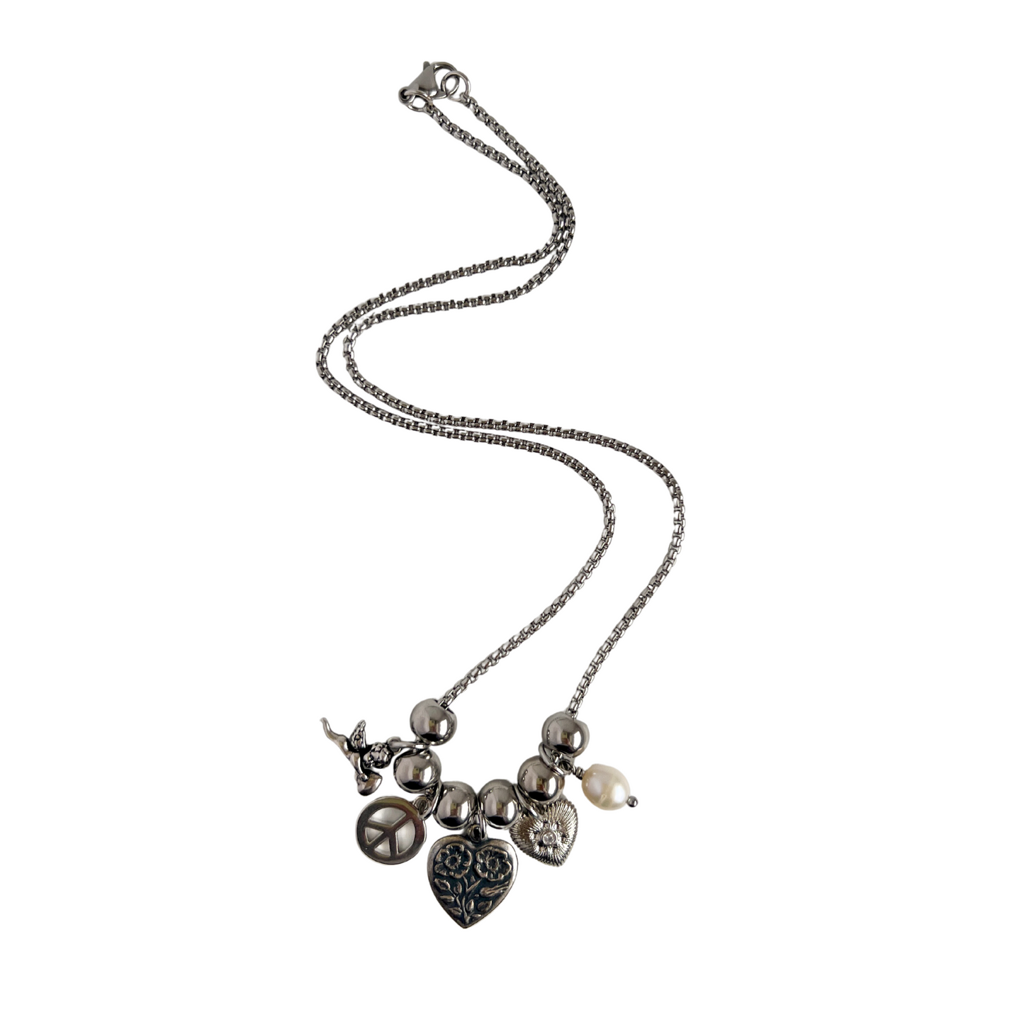 Kasey Beaded Charm Necklace