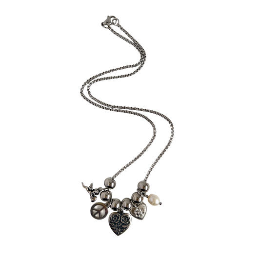 Kasey Beaded Charm Necklace