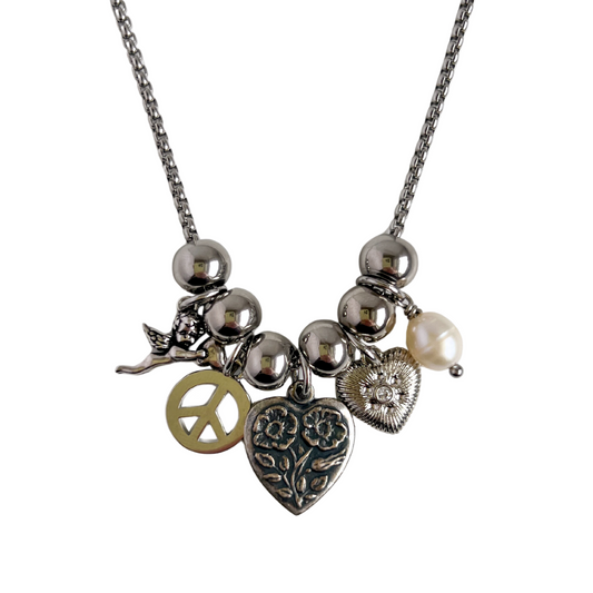 Kasey Beaded Charm Necklace