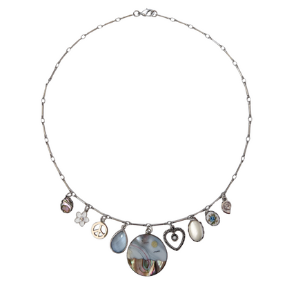 Oceania Silver Charm Necklace