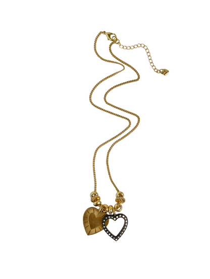 Two-Toned Heart Necklace