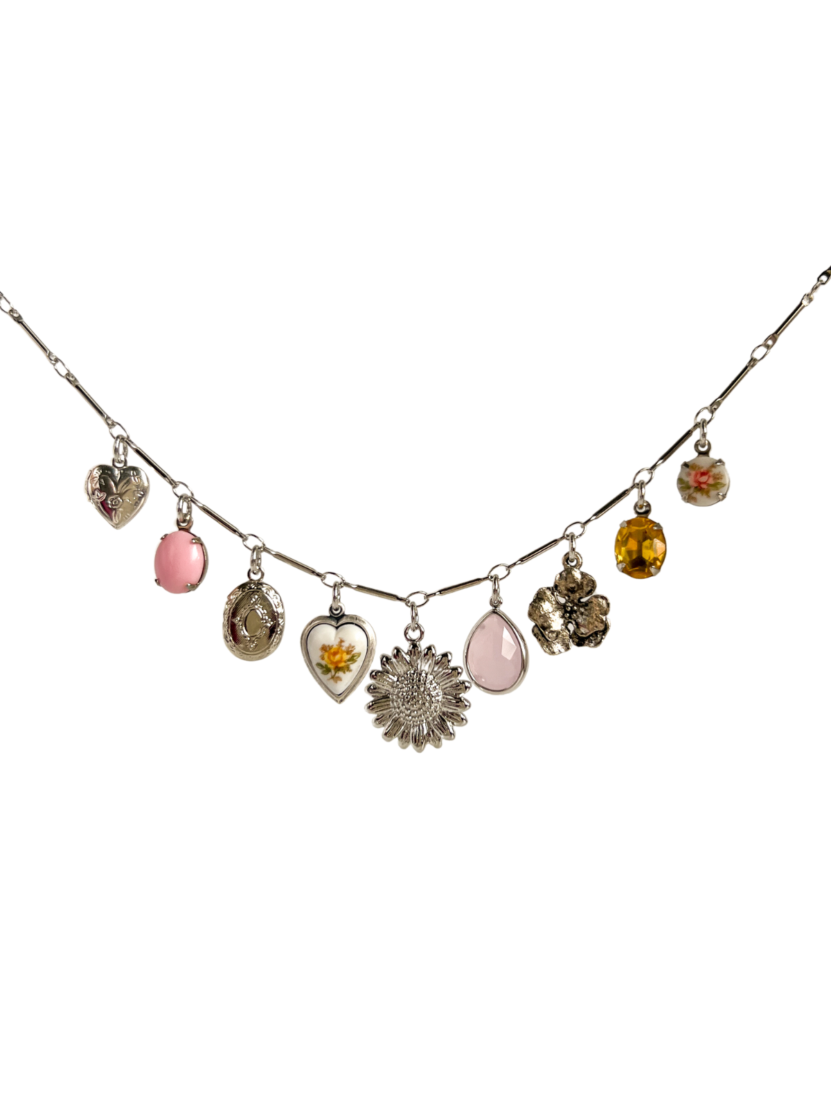 Jane Silver Charm Necklace