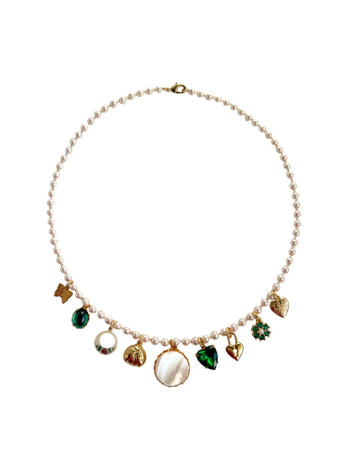 Emerald Charm Necklace