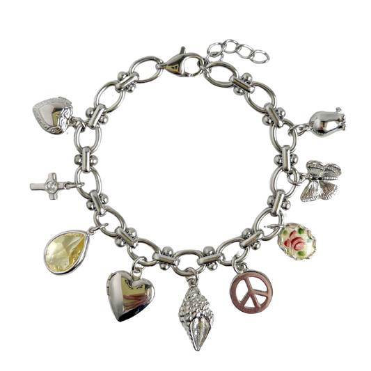Clara Silver Charm Bracelet