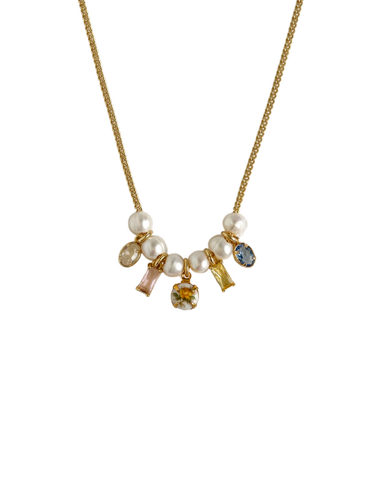Maura Pearl Charm Necklace