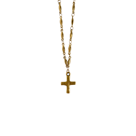 Antiqued Cross Necklace