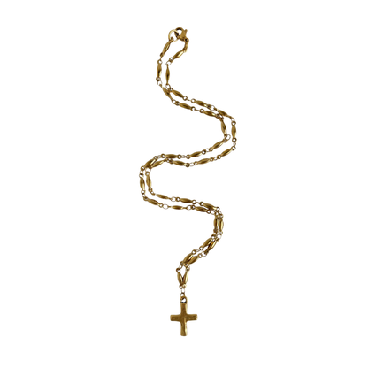 Antiqued Cross Necklace