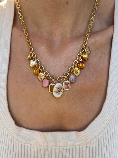 Amelia Vintage Charm Necklace