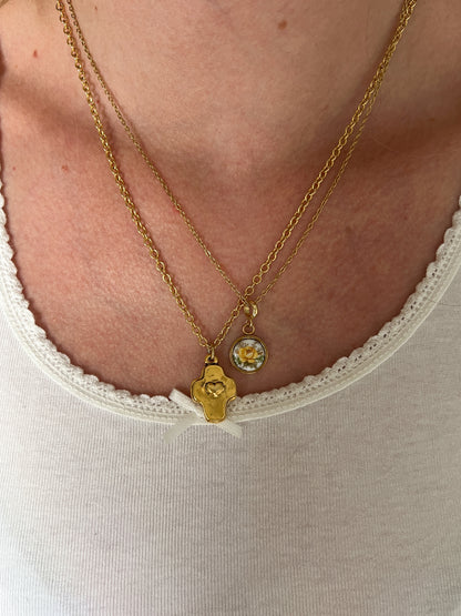 Yellow Rose Necklace