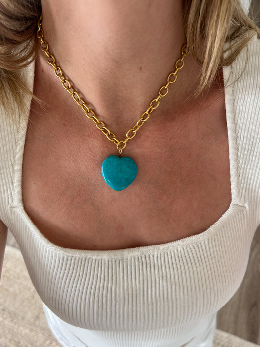 Turquoise Heart Necklace