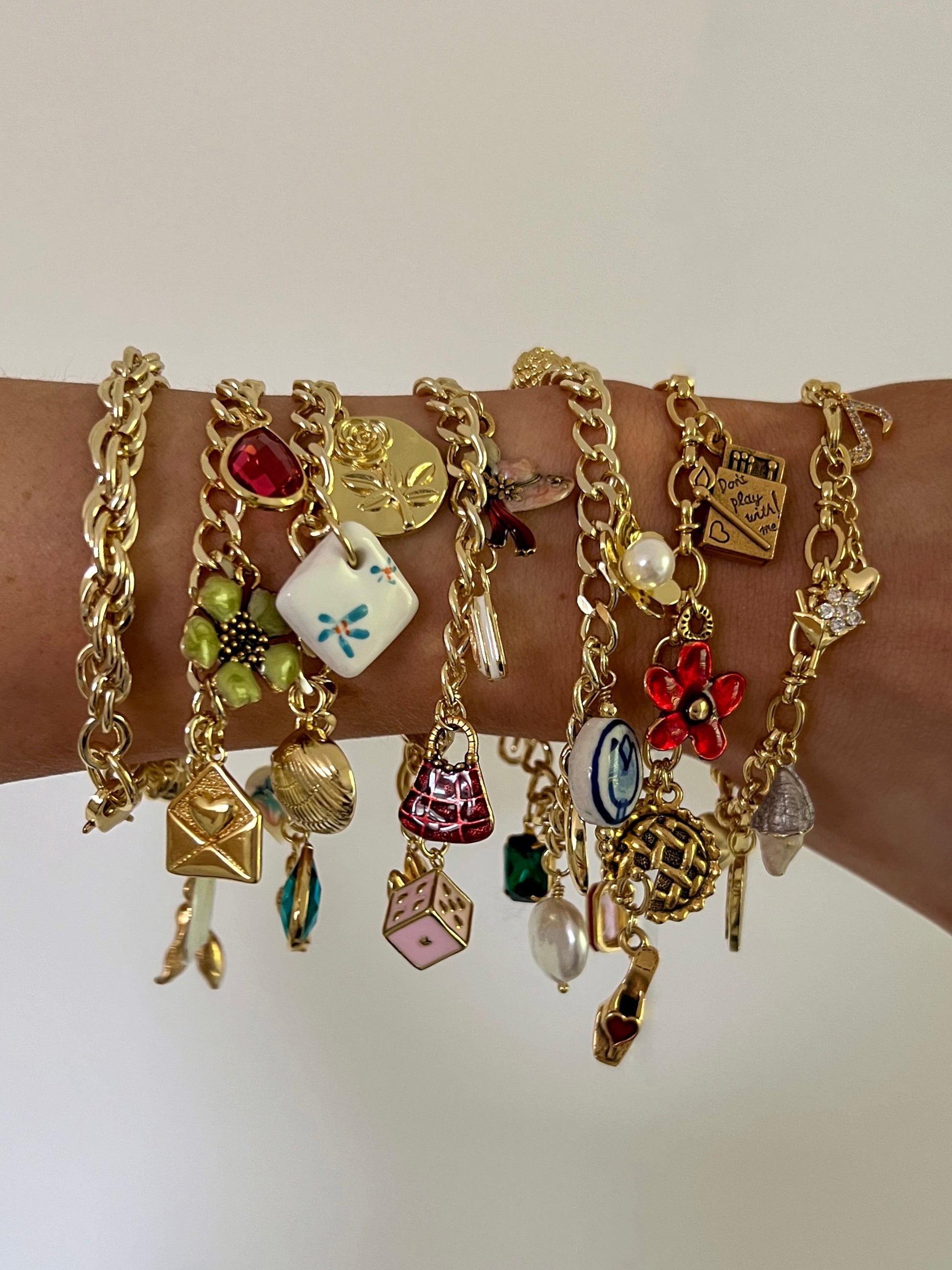 Make Your Own Gold Custom Charm Bracelet - Elegant Flair
