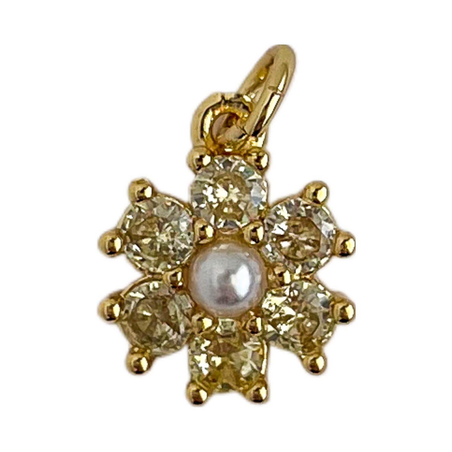 Yellow Rhinestone Flower